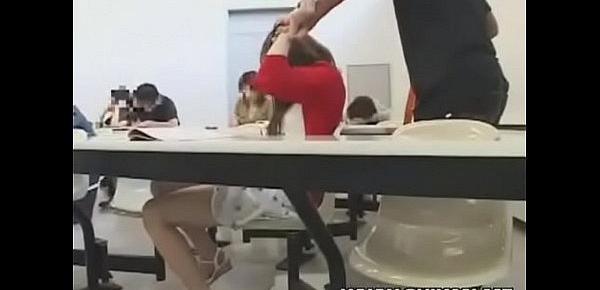  Schoolgirl groped in the classroom